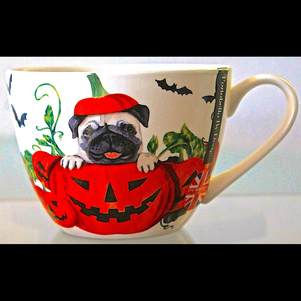 PORTOBELLO BY DESIGN MUG PUMPKIN PUG 🎃 HALLOWEEN